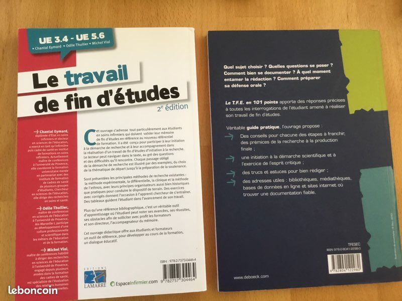 IFSI: Le TFE en 101 points. De Boeck + Le travail de fin d’études. Lamarre (image 2)