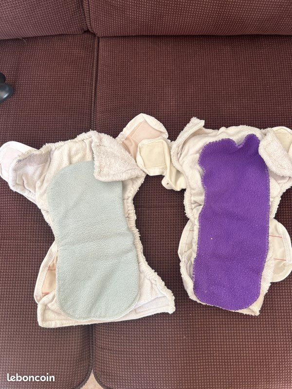 Lot evolutif de couches lavables avec culotte etanche et inserts doublé polaire offerts de 3 mois - 9/ 12 mois (image 2)