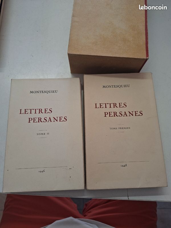 4293: Montesquieu Lettres Persanes 2 Tomes Sous Coffret 1945 1946 (image 1)