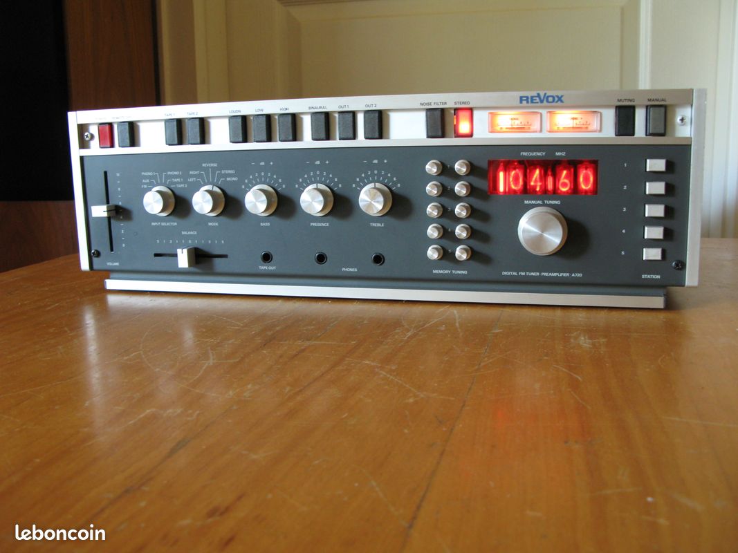 Revox A720 amplificateur + préamplificateur REVOX A722 avec tubes Nixies / LIVRASON OFFERTE (image 4)