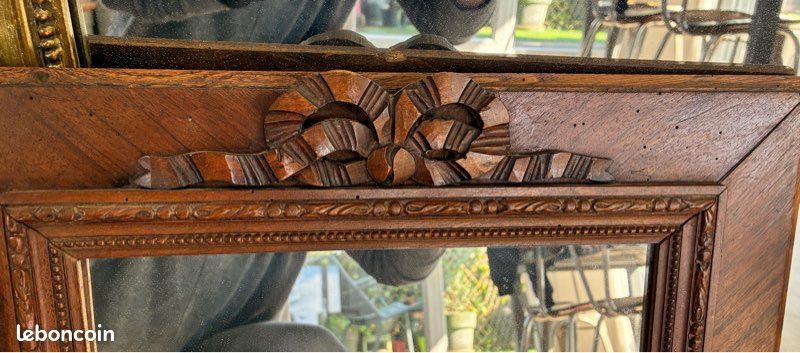 Miroir ancien en bois années 30 (image 4)