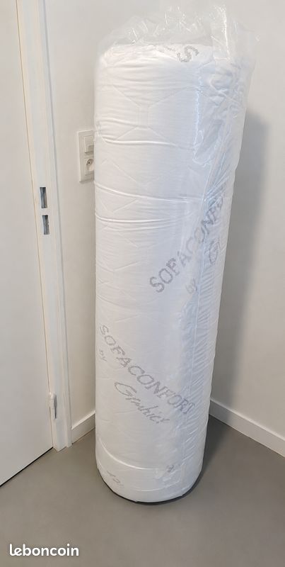 Matelas adaptable lit BZ 140x190 neuf emballé – SOFACONFORT – jamais utilisé (image 1)