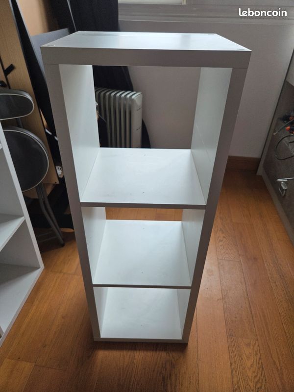 Etagere colonne blanche 3 cases (image 1)