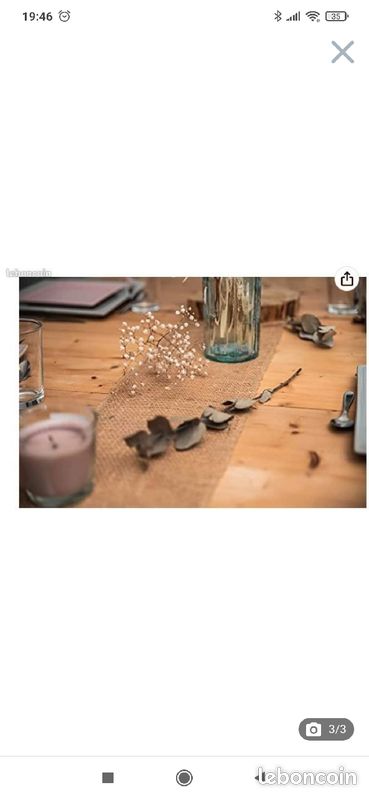 Chemin de table toile de jute (image 3)