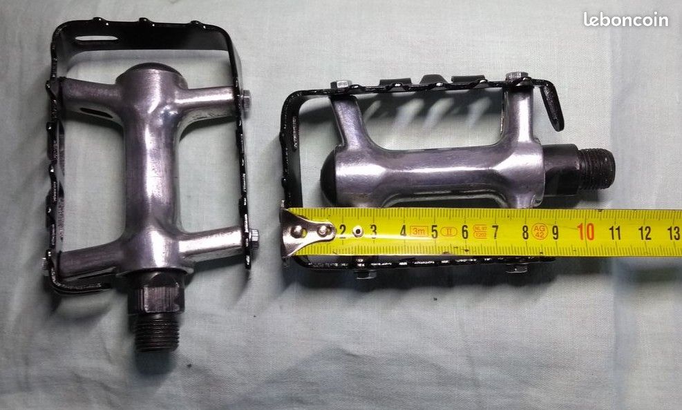 Paires de pédales vélo aluminium 9/16" - VTT VTC Ville Vintage Vélotaf (image 4)