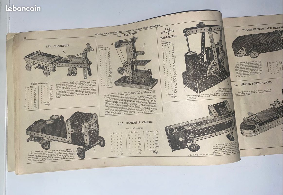 Vintage meccano des années 50 - France Vintage meccano des années 50 - France