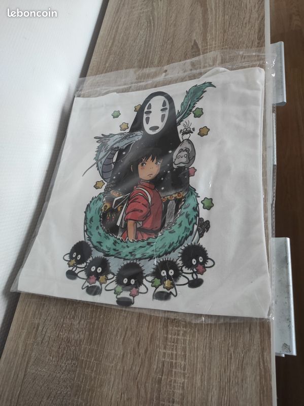Tote bag blanc de Chihiro, sac double face de voyage de Chihiro de Hayao Miyazaki (image 3)