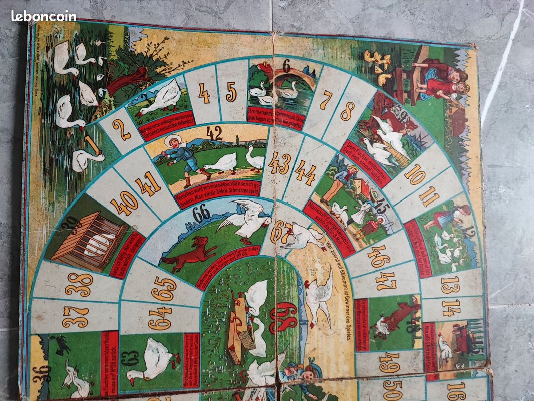 Jeu De L'Oie Ancien Chromolithographie - Les Troubles En Chine - Vers 1900