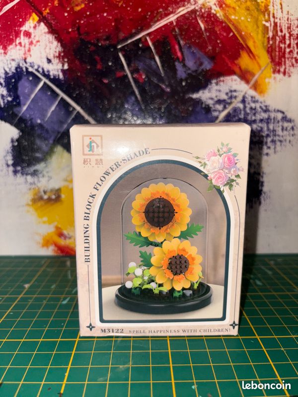 MAMAMIKO - 2 Tournesols Réels Préservés Sous Cloche En Verre, Durée 5 Ans, Avec Lumières LED - Cadeau Fleuri Fleurs Préservées 5 Ans