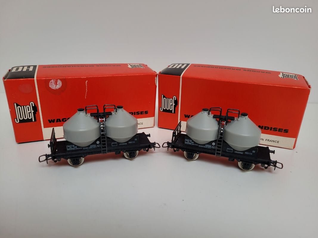 Lot 3 Wagons Marchandises JOUEF HO - Ciment 642, Citerne 6307, Plats 644 - Occasion