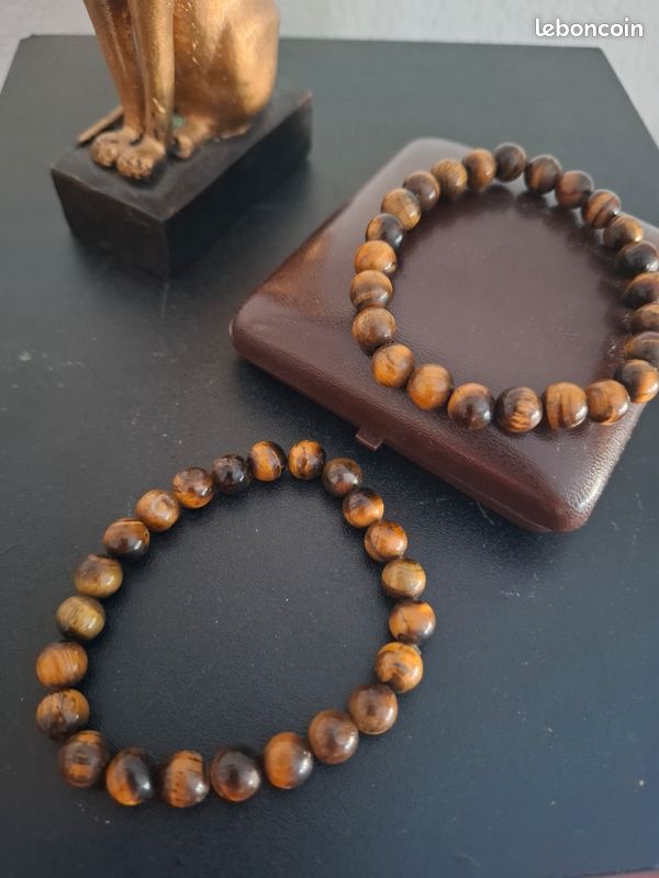 Bracelets en pierre " œil de tigre " 💎 (image 2)