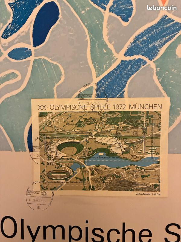 Affiche Originale Jeux Olympiques Munich 1972 Par Hundertwasser