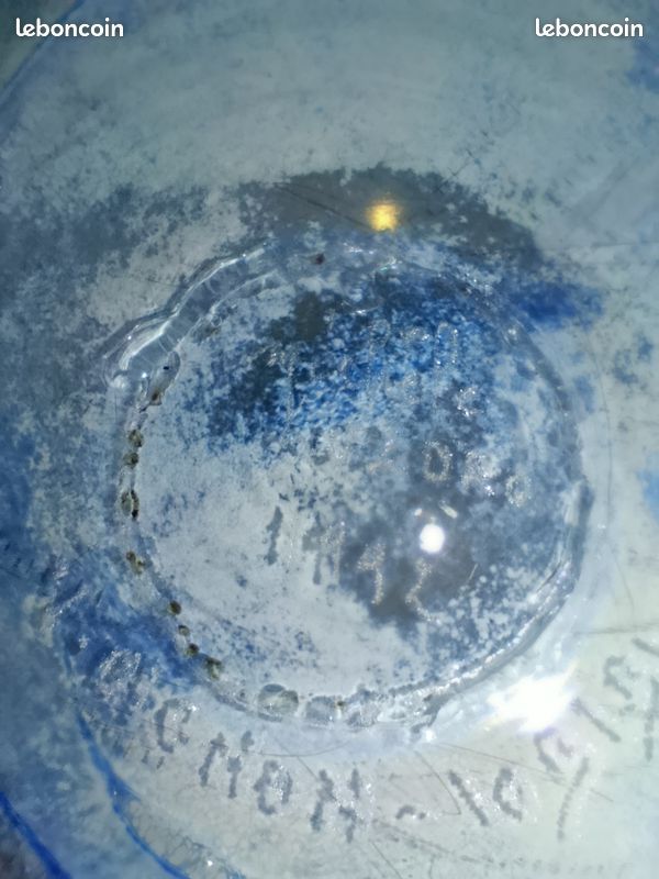 Très beau vase oignon signé par Michele LUZORO à Biot. Signé gravé et daté en masse dessous " Michele LUZORO 1992 / v. Oignon, 10 bi bleu» (image 11)