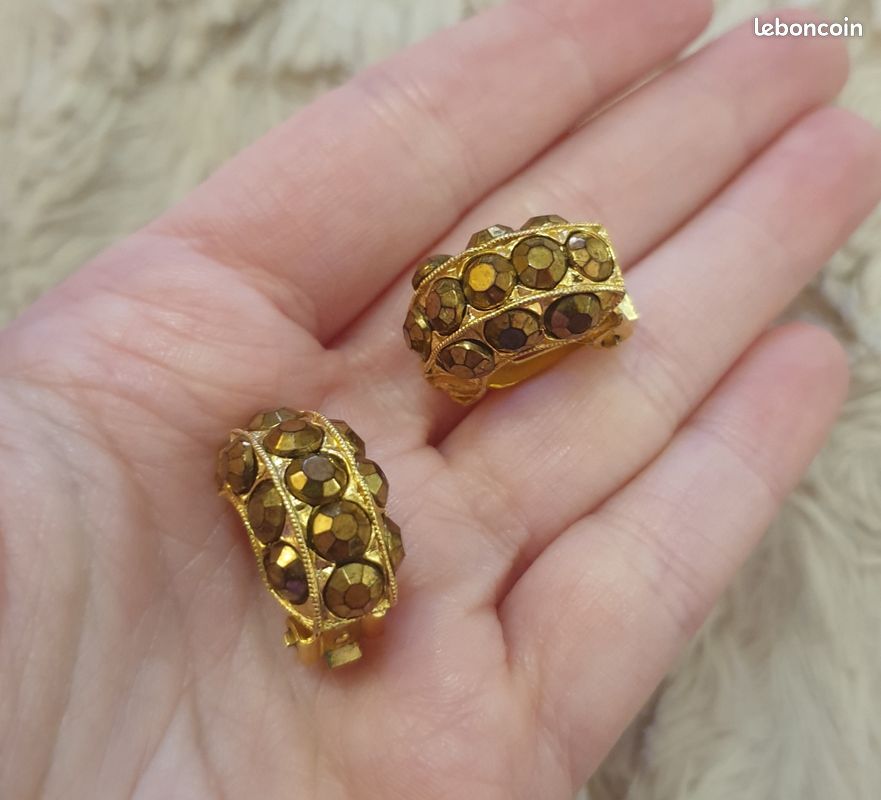 Clips Vintage En Métal Doré - Jolis Accessoires Rétro Pour Cheveux