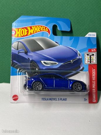 Miniature Hot Wheels 1/64 Tesla Model S Plaid - Série Quarter Mile Heroes 2024