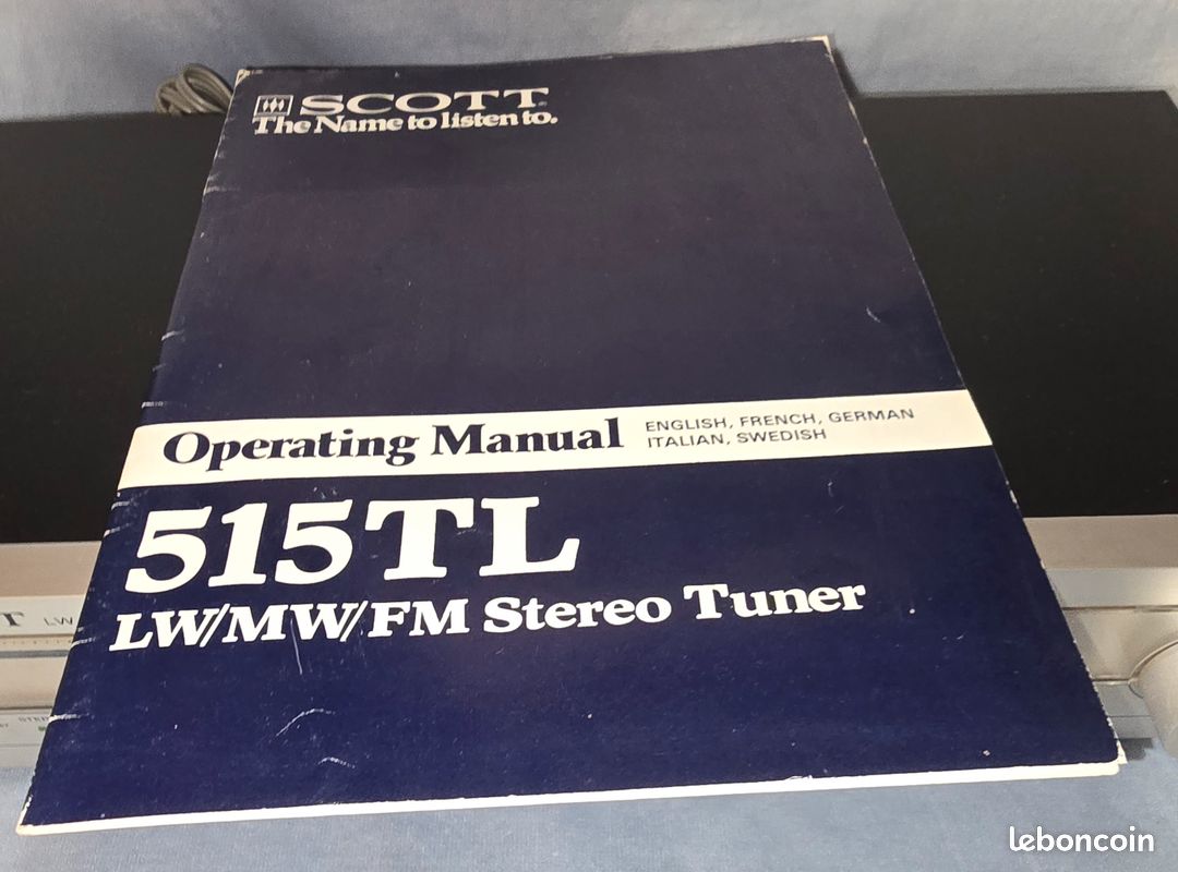 Tuner FM Analogique SCOTT ST 515TL – Argenté, Révisé Par Pro, Capte Très Bien