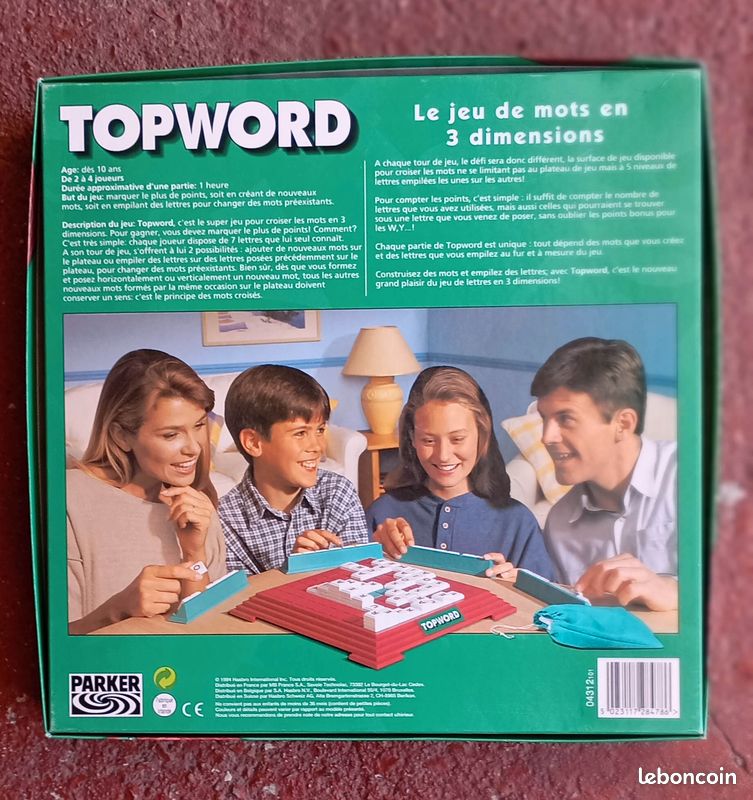 JEUX DE SOCIETE "TOPWORLD" Le jeu de mots en 3D. Dès 10 ans, 2 à 4 joueurs (image 3)
