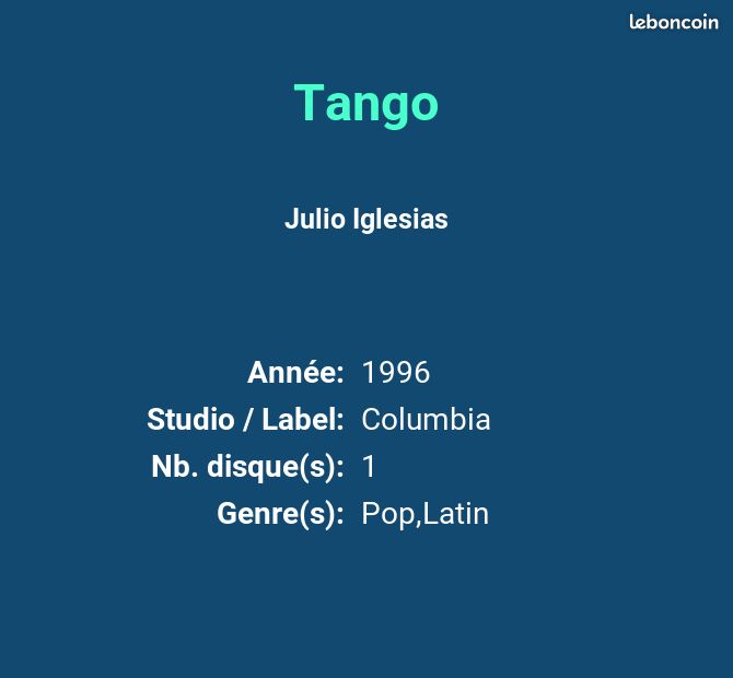 Tango - Julio Iglesias (image 2)