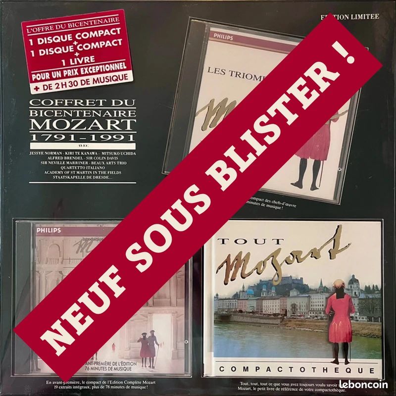 Wolfgang Amadeus Mozart 🎵 Coffret Du Bicentenaire 💥 Philips Classics 🎼 CD 🧨 LP 💥 Édition spéciale 🎼 1990 France (image 1)