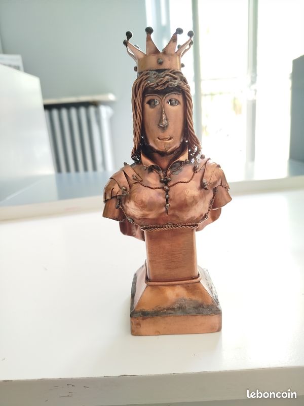 Rare Pièce d’Échecs « Reine » en Cuivre – Gérard SIOMKOS (1988) – Édition Limitée 1/6 (image 1)