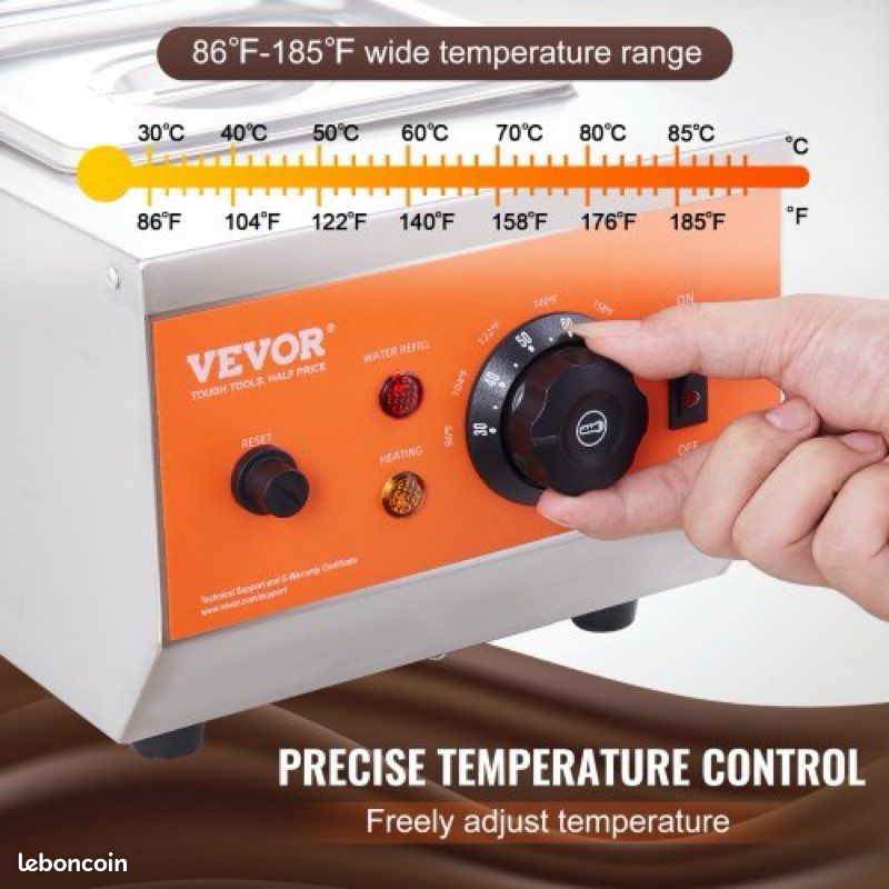Pot De Fusion De Chocolat (2 Pots), Machine De Fusion De Chocolat 80 W 30 ℃ ~ 85 ℃, Machine À