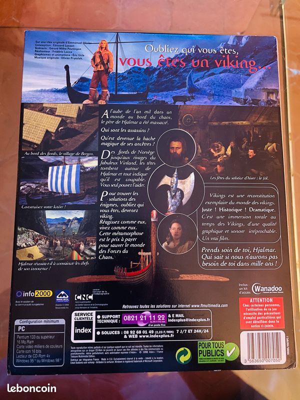Jeu Vikings - PC Big Box Version FR Avec Notice - Bon état - Jeu D'action Aventure