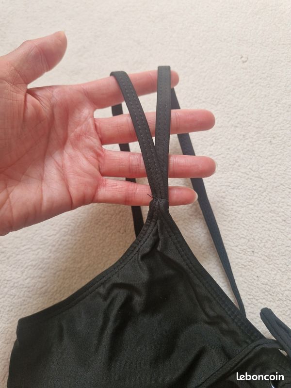 Neuf maillot de bain 2 pièces noir femme taille L/40 (image 4)