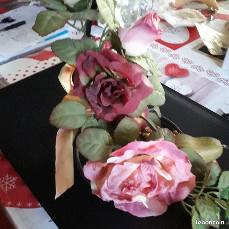 Composition florale photophore (image 1)