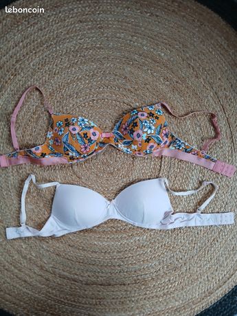 Lot 2 soutiens-gorge triangles fille
