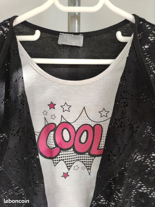 Tee shirt avec faux gilet (image 2)