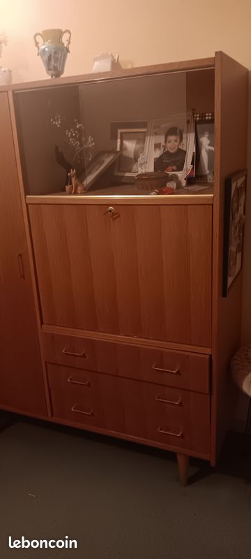 Meuble secrétaire penderie commode vintage (image 2)