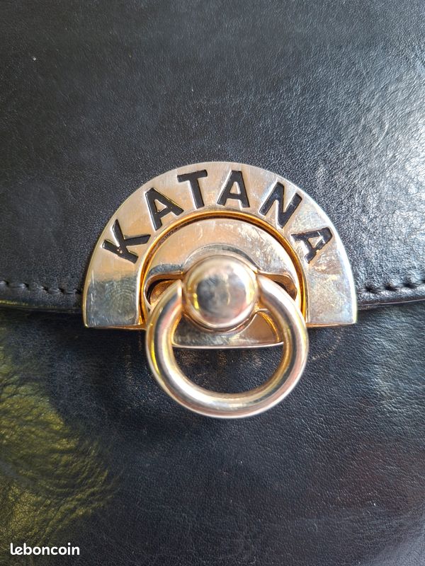 Sac à main cuir KATANA , 2 compartiments, avec poignée. Vintage (image 1)
