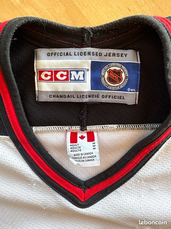 Maillot de hockey homme Kobe Sportswear équipe Canada taille XL blanc