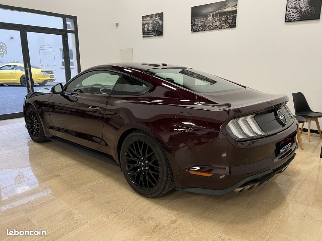 Ford Mustang 5.0 V8 GT 450 Ch BVA10 / Peinture Burgundy Velvet (Rare) / Pas de malus / Suivi complet / CarPlay / Android Auto / (image 3)