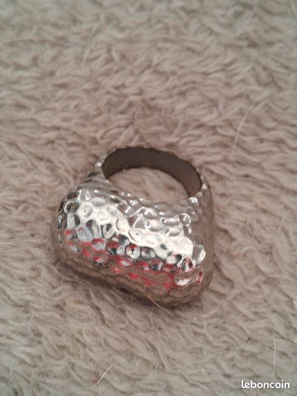Anneau bague sac en argent vintage (image 1)