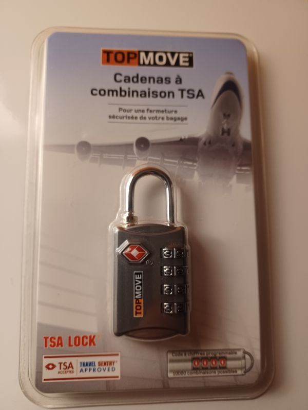 Cadenas TSA Lock à combinaisons - Équipement moto