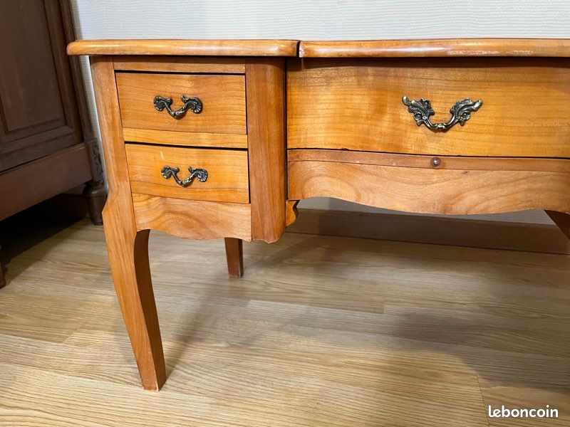 Coiffeuse / maquilleuse vintage en bois (image 6)
