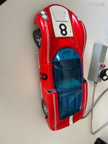 Ancienne Porsche Carrera GT Joustra – Voiture Miniature Métal Bleu Et Jaune 28cm