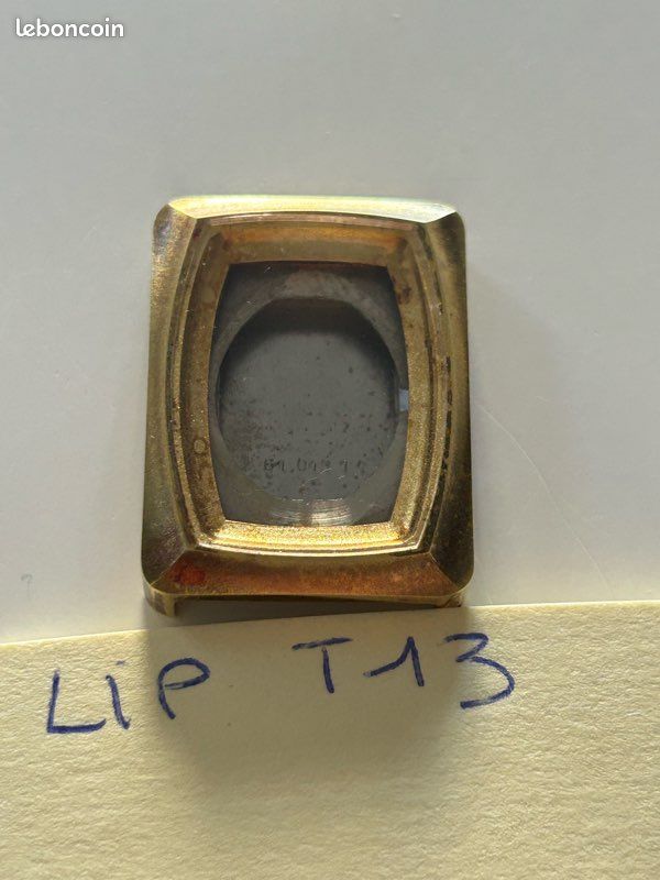 Boîtier Métal Chromé Vide Pour Montre LIP T13 – Neuf Sans Boîte