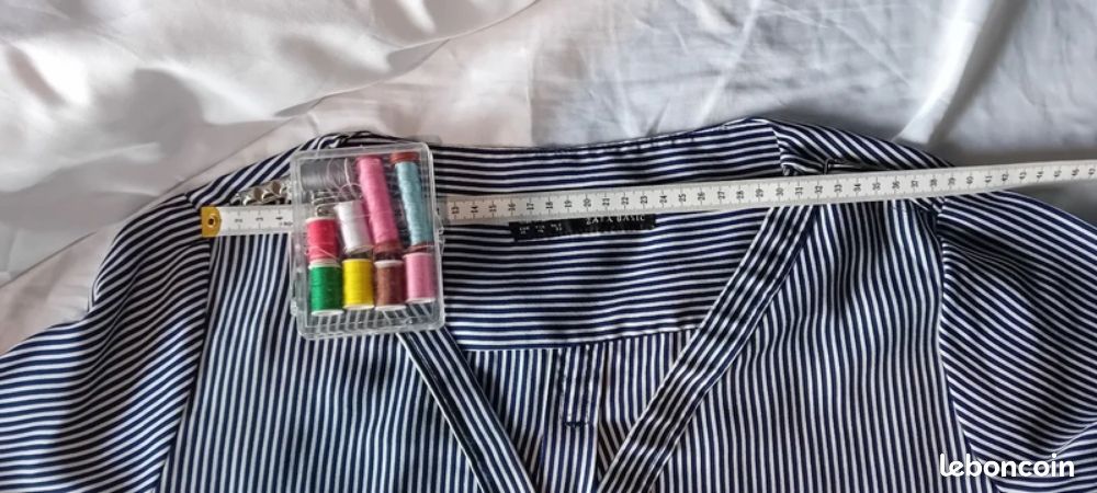 Chemisier Tunique ZARA Taille S/M - Bleu Marine - Occasion Très Bon état