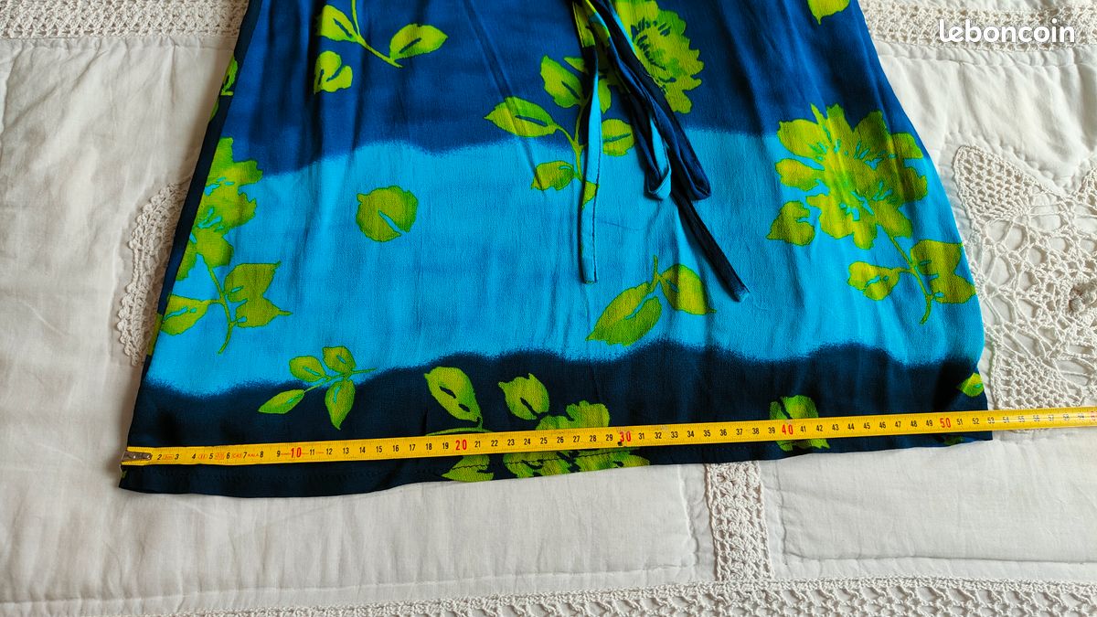 Robe été bleu vert taille 38 (image 5)