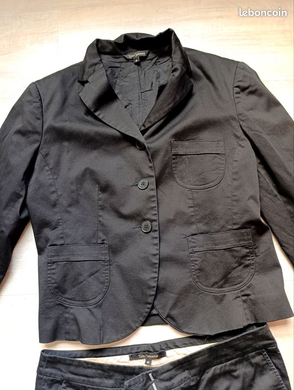 Veste Vintage Tara Jarmon Noire Taille 40 - Occasion Très Bon état, Viscose, Style Classique