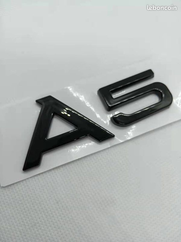 A5 Logo Audi Stickers Autocollant Emblème Noir Brillant Équipement auto