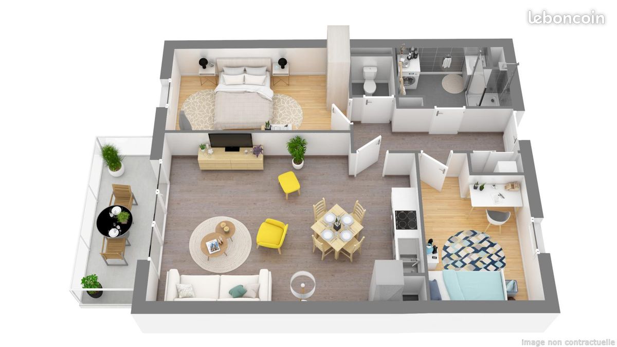 Appartement 3 pièces 62 m² · à Douvres-la-Délivrande · 62 m² · 716 €/mois