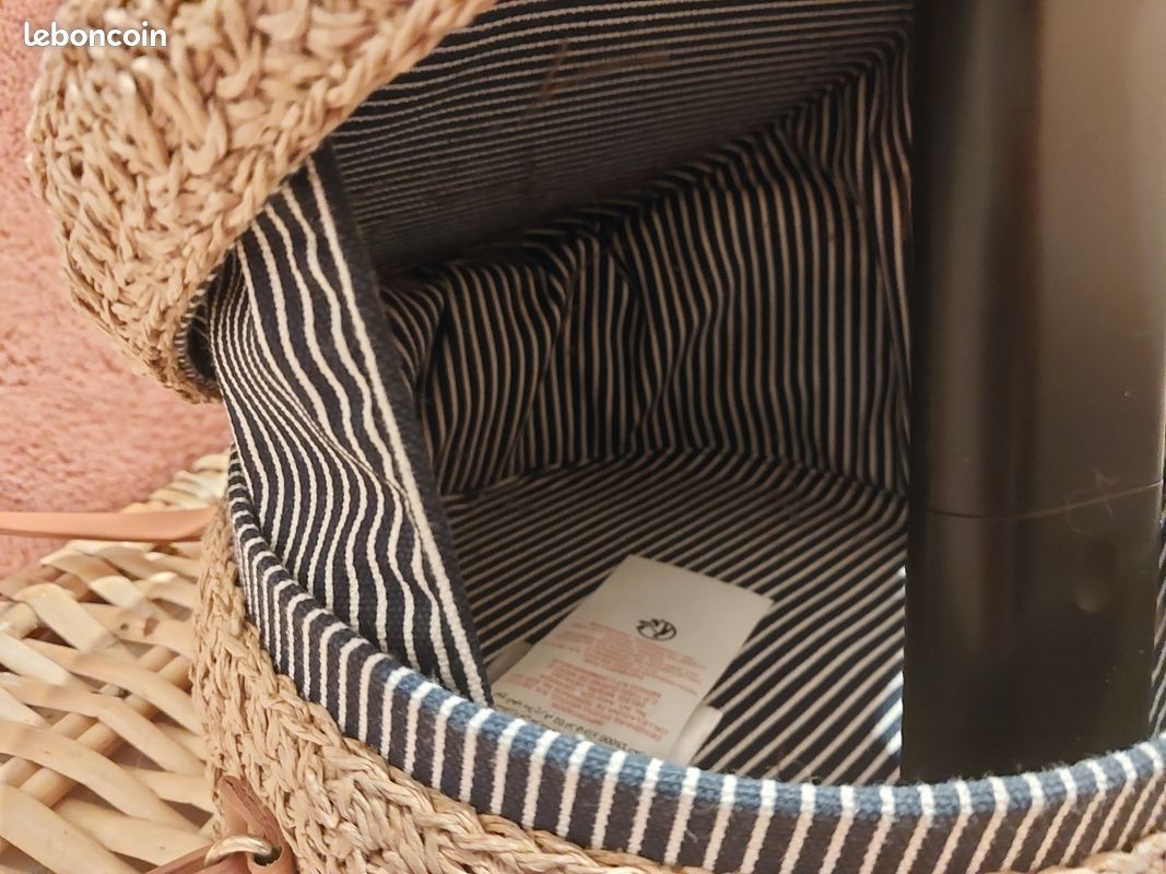 Sac à main rond en paille Camaïeu Accessoires Bagagerie