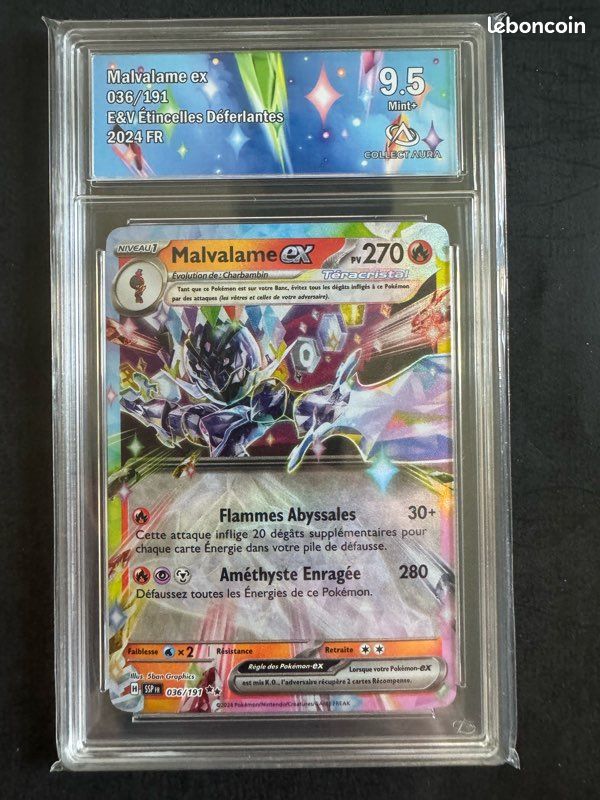 Carte Pokémon Malavalame (SSP 036) COLLECT AURA 9.5 = PSA 9.5 full art (image 1)