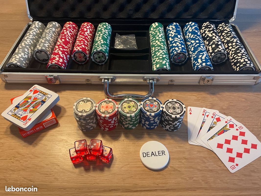 Piece En Or Jeton De Poker Ancien - Valeur 5, Effet Nacre Ann Es 1980 Pour Collectionneurs Ou Parties R 723422