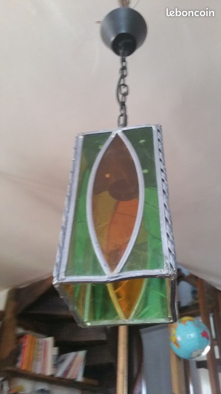 Lustre et suspension vitrail (image 2)