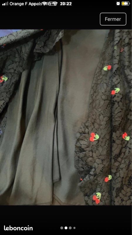 Robe the kooples noir cerise dentelle M Vêtements