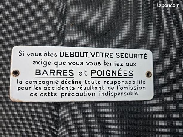 Plaque émaillée Bombée Ancienne - Danger Gel - Lavage Auto Balcon - 10x5 Cm